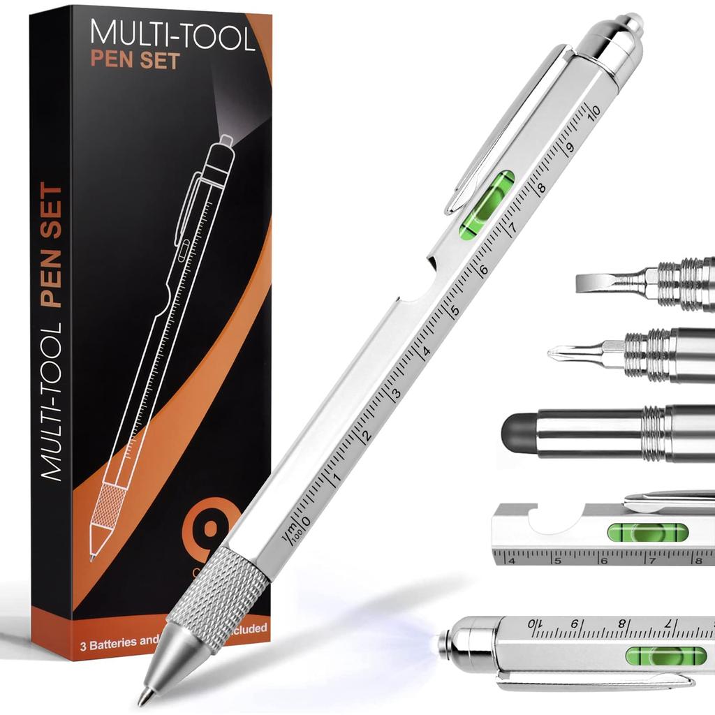 Day Gifts for Cool Gadget Tool for Gifts for Dad Christmas Gifts for Unique Gifts for Grandpa Father's Dad, 9-in-1 Multi-Tool Pen, Men, Boyfriend,
