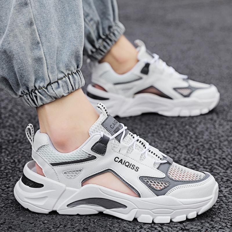 Sports new summer mesh student mesh shoes casual dad heightening white shoes spring