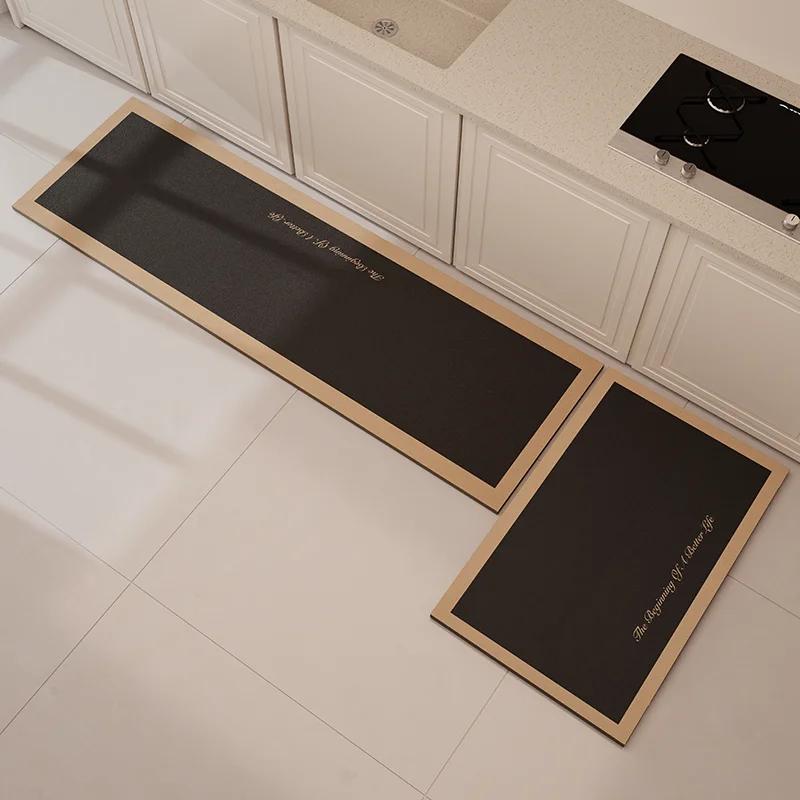 Küchenbodenmatte PVC Wasserdicht Ölfest Teppichmatten Lang Heimdekoration Lederteppich Rutschfest Kundenspezifisch Alfombra Cocina