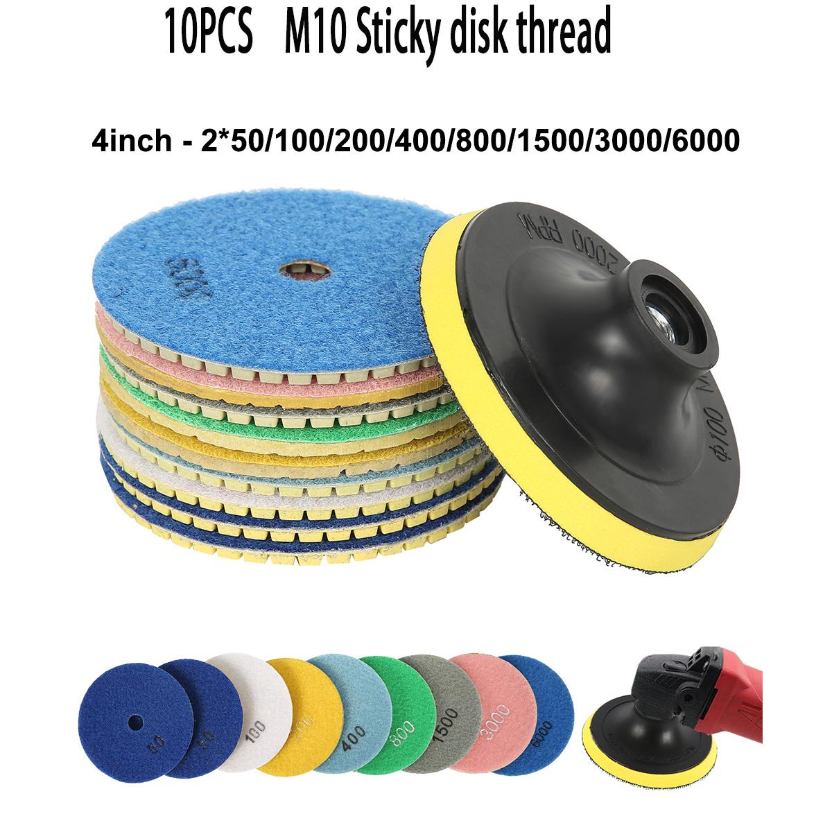 

4 /100 мм алмазный полировальный диск, набор шлифовальных дисков для влажной и сухой полировки, подходит для полировки гранита, мрамора, бетона, камня