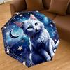1PC cat zodiac Umbrella-8-Rib Reinforced, Automatic Open, Lightweight & Durable, Cute Fashion Accessory for Outdoor-P2691