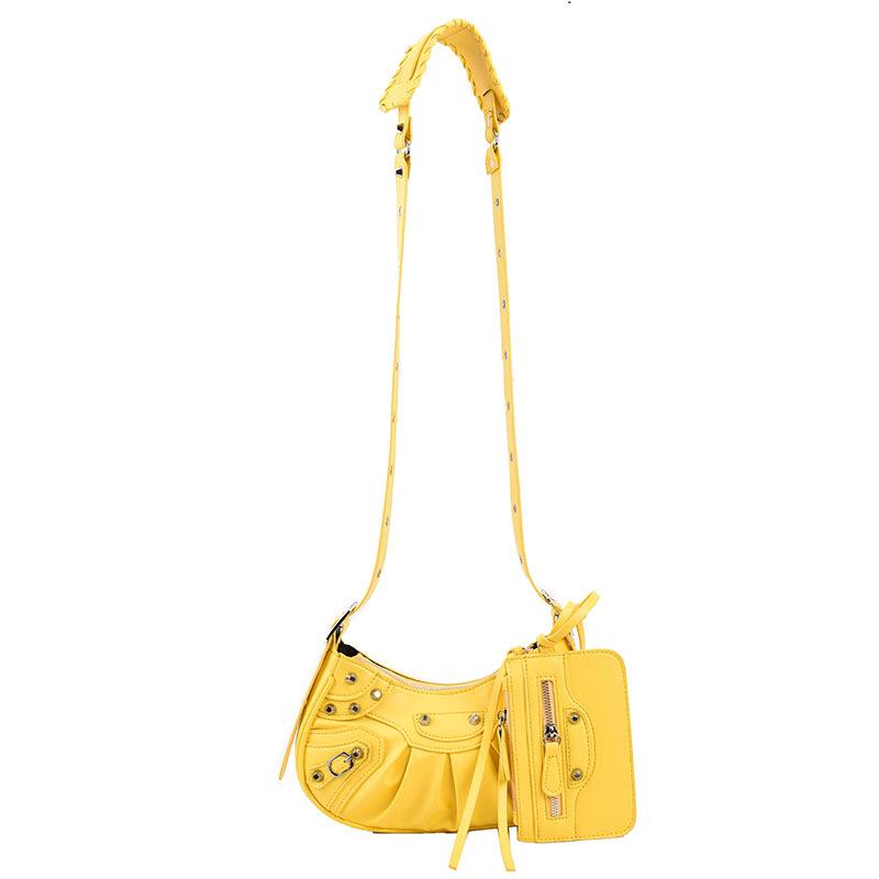 Bag women's new 2025 Korean version fashion rivet personalized armpit bag ins candy-colored one-shoulder dumpling bag