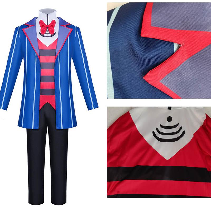 Kostým Vox Cosplay Kreslený El Uniform Oblek Oblečení Halloween Karneval Vánoční Kostýmy Modrý Červený Oblek Anime Kompletní Sada