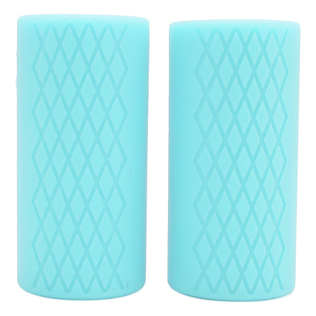 1 Pair Dumbbell Grip Anti Slip Texture Silicone Barbell Grip for Workout Fitness Accessory