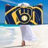 Milwaukee Brewers Logo Print Beach Towel, Large Soft Quick Dry Towel for Beach Camping Swimming