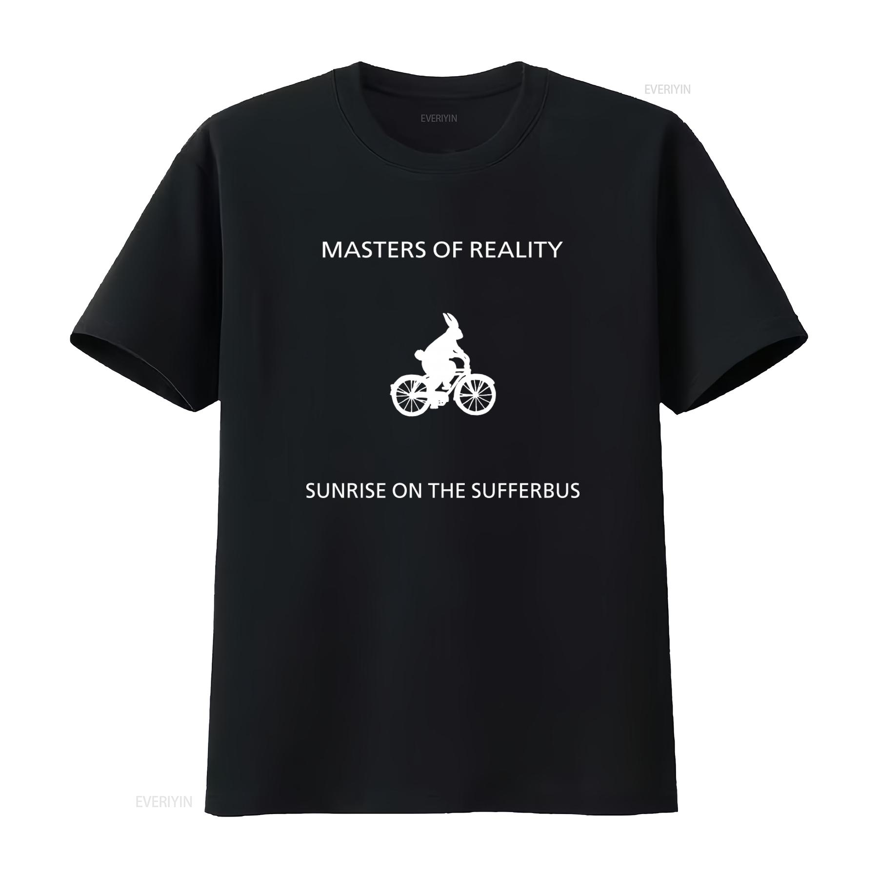 

90s Masters of Reality Sunrise on the Sufferbus Vintage T Shirt Print Streetwear vintage Washed fashion Versatile Casual 4XL