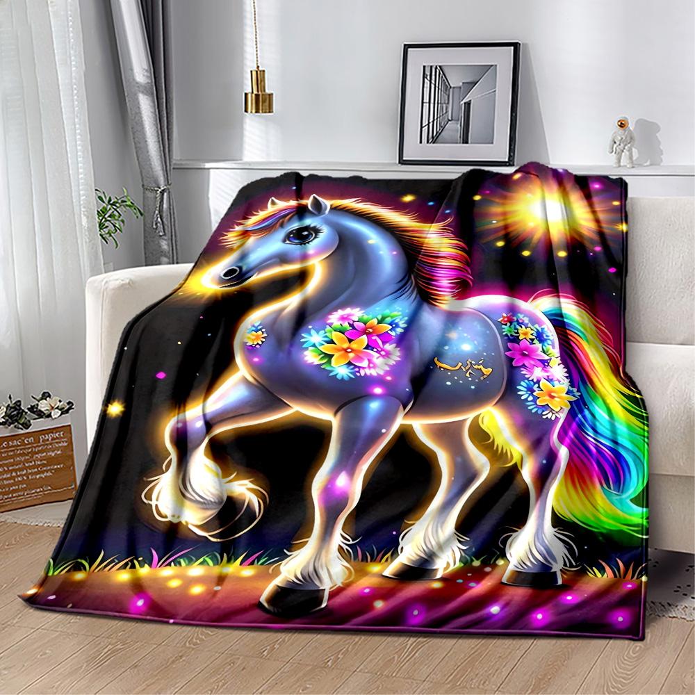 1pc Cute Elephant On Moon Blanket Soft Comfortable Lightweight Perfect for Travel Camping Picnics Sofa Office Bed Living Room Ideal Gift for Friends