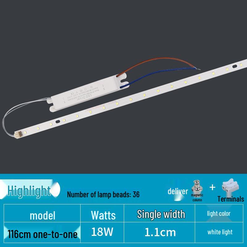 1.2m LED Lamp Strip Aluminum Substrate, 1.1m Office Light Replacement, Super Bright Source Accessories