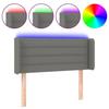 VidaXL Tête de Lit à LED Meuble de Chambre à Coucher Accessoire de Lit Simple Tête de Cadre de Lit Intérieur Gris Foncé 3123351