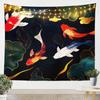 Japanese Wave Tapestry Kids Ocean Wave Sunset Wall Hanging For Boys Girls Teens Japanese Ukiyoe Mount Wall Blanket Sea Waves
