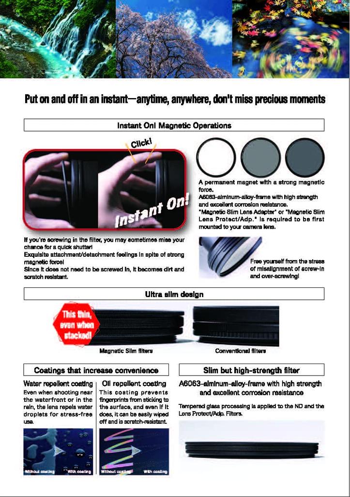 Marumi 82mm Magnetic Slim Advanced Filter ND Set MC Optical Glass CPL ND16 ND64 Lens Cap Case Adapter 82 &