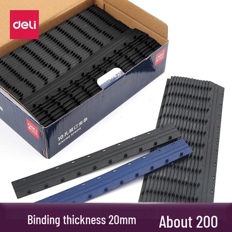 Deli A4 10-Hole Plastic Binding Strips