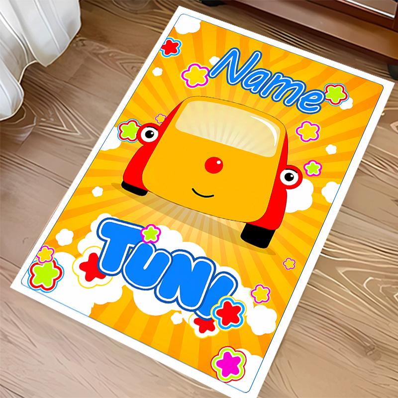 Custom Personalization Plim Plim Print Area Rug - Soft, Washable Non-Slip Indoor Mat,Living Room,Home&Office Decorative Rug