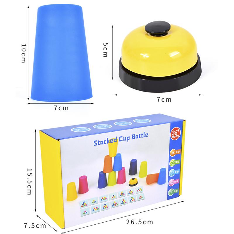 משחק תחרותי כוסות ערימה לילדים, משחק שולחן מהנה של ערימת כוסות, תיאום עין-יד, מהירות, אימון ערימת כוסות לילדים