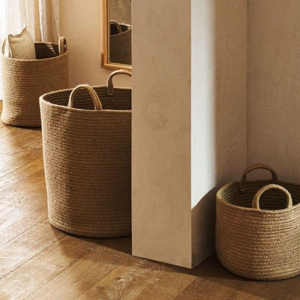 Decorative Flower Pot Storage Basket Handmade Clothes Toys Organizer for Home