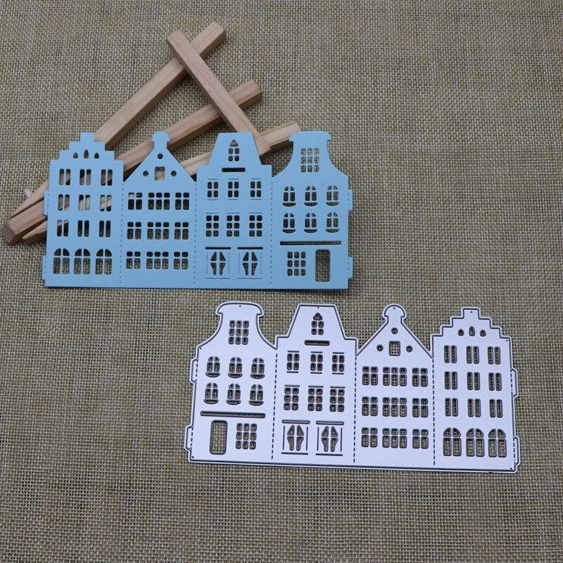 Κουτί οικοδόμησης με ανάγλυφη εκτύπωση, μήτρες κοπής μετάλλων, τεμάχια πλαισίου φαναριού για διακόσμηση Scrapbooking και κατασκευή καρτών