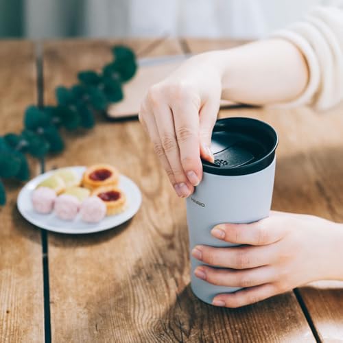 Hario Tumbler Gray 300ml HARIO Thermal Tumbler with Lid Stainless Steel Present Gift Present STF-300-GR