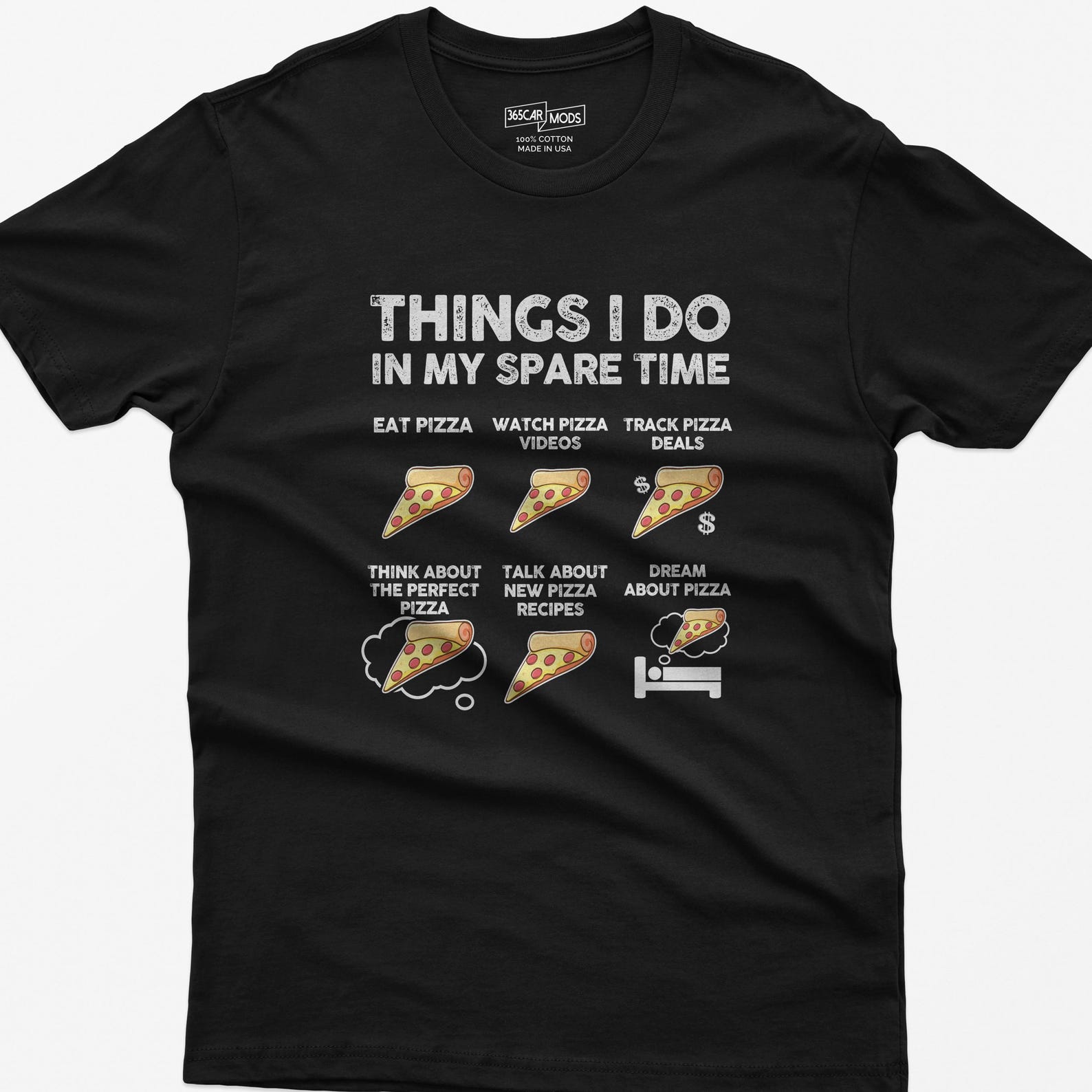 Funny Pizza Lover T-Shirt: Pizza Spare Time Gift 3XL