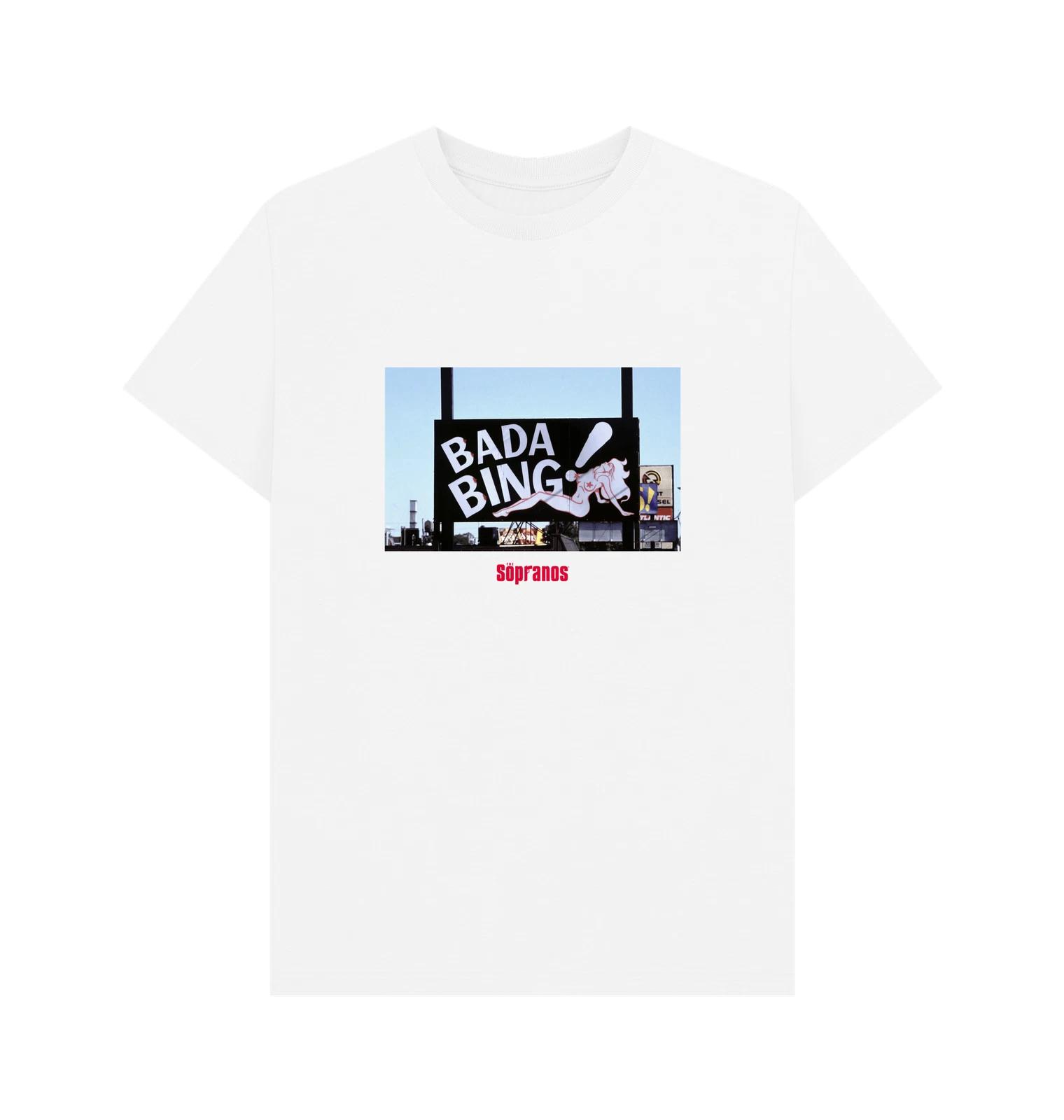 PREMIUM OFFICIAL The Sopranos The Sopranos Bada Bing Club White T-Shirt 3XL