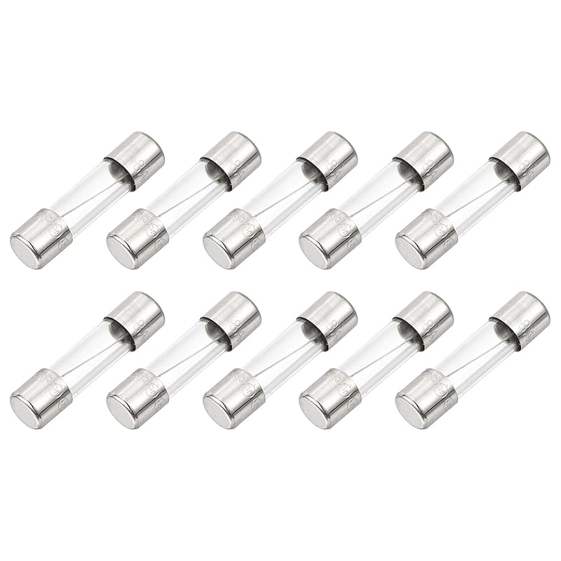 MECCANIXITY 10 Pcs Fast Blow Glass Fuse 5A 125V 5x20mm Glass Tube Fuses Fast-Acting Fuses for PCB Board Electronic Devices Home Appliances Light