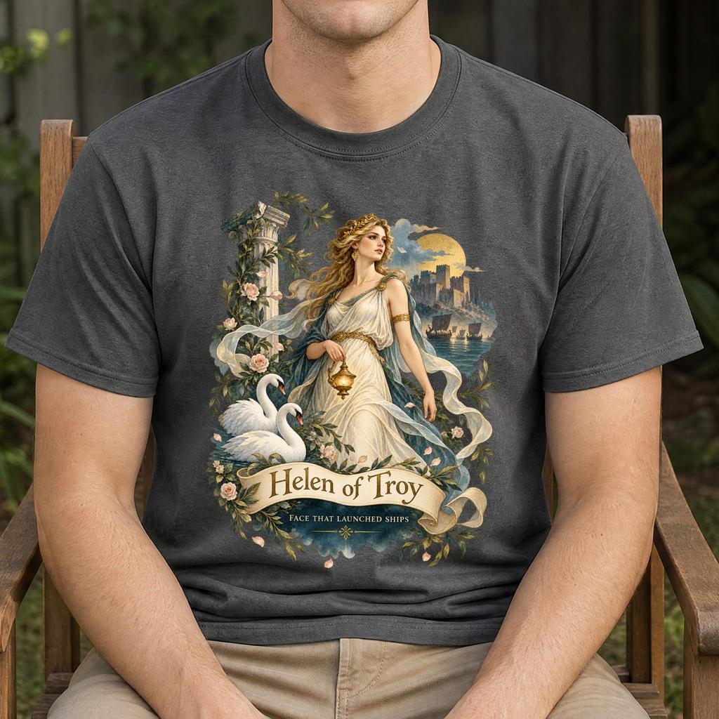 Tarot Helen Of Troy Shirt - Front or Back Print - Mythology Gift
