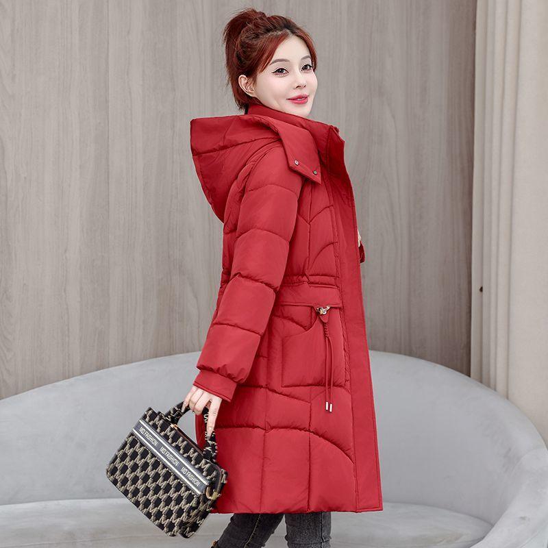 Thick Warm Winter Women Long Cotton Coat Slim Fit Fashion Padded Jacket Outfit