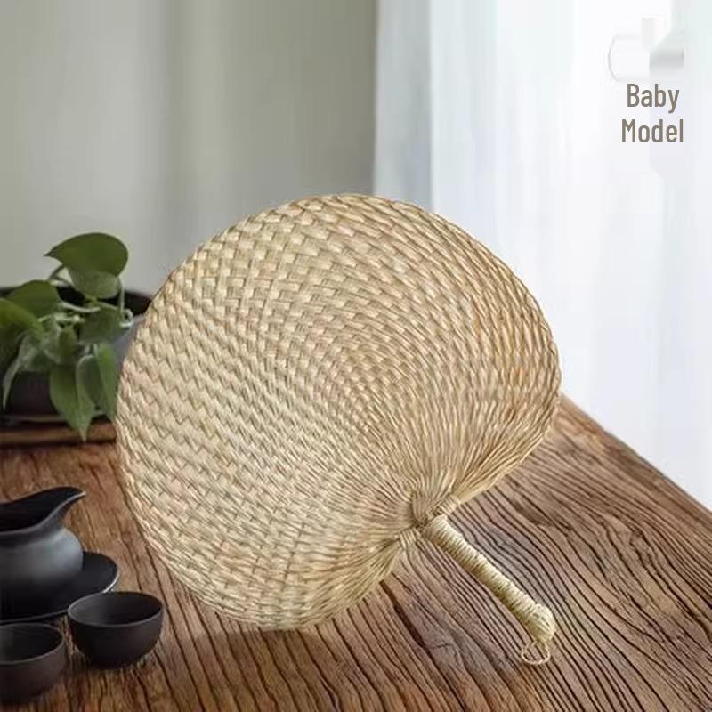 

Handwoven Summer Fans: Straw, Cattail, Palm Leaf, Banana Leaf. Traditional, Mosquito-Repellent Fans for Kids & Seniors.