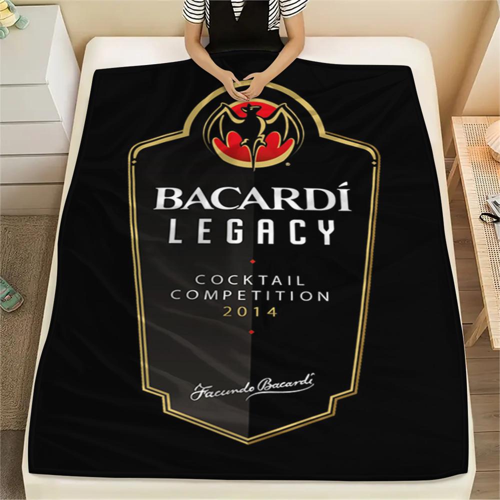 1 Stück Bacardi-Print Flanelldecke, Hohe Qualität, Bequem für alle Jahreszeiten, Heimdekoration, Wärme und Komfort, Perfekt für Weihnachtsgeschenke