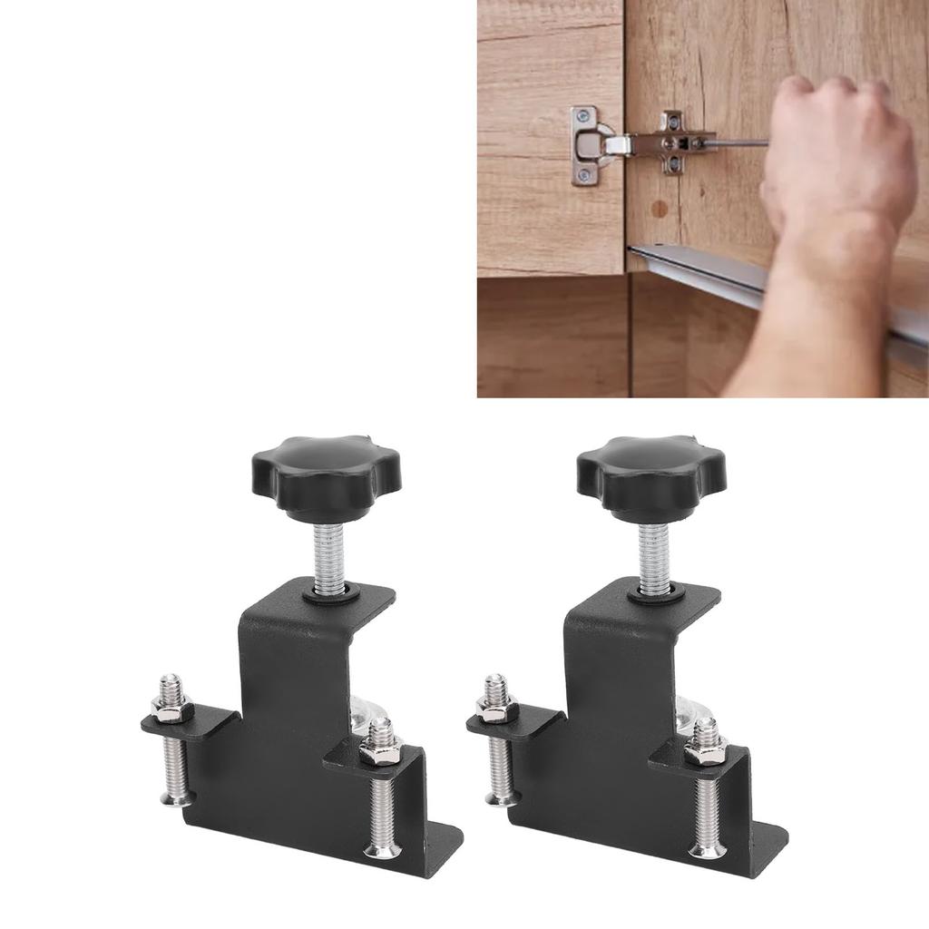 2PCS   Cabinet Clamp Stainless Steel Anti Slip Drawer Front Installation Clamps for Accurate Positioning Woodworking