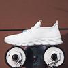 Men's Cross-Border Flyknit Mesh Sneakers, Sizes 45-47, Lightweight Low-Top, All-Season Casual Sports Shoes
