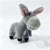 Stubborn Donkey Cartoon Plush Toy & Keychain: Black Donkey with Big Tooth Pendant