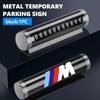 BLQ1 Car Phone Number Plate Temporary Parking Stickers Rotate Park Stop For BMW M 1 3 4 5 6 7 Series X1 X3 X4 X5 G20 G38 F48 E36 E39