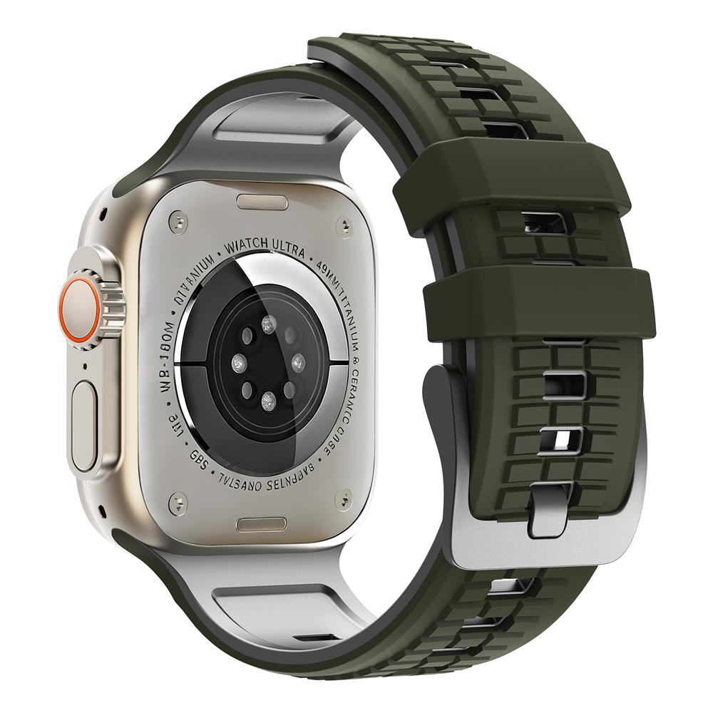 Silikonarmband för Apple Watch Ultra 3 2 Series 11 10 9 8 SE 7 6 5 4 3 Armband Correa iWatch-band 49mm 45mm 44mm 46mm Armband