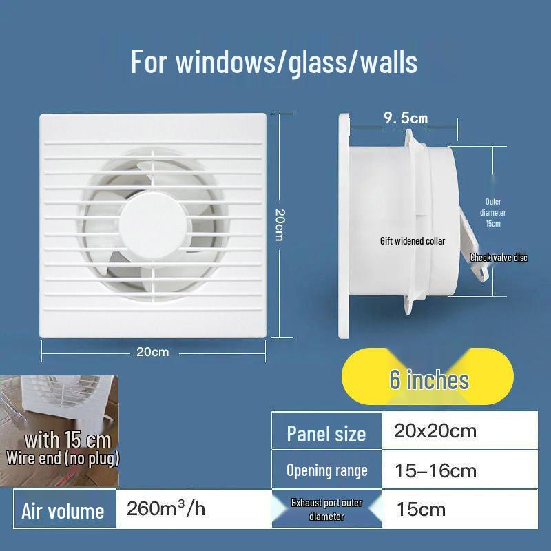 

Настенный бесшумный вытяжной вентилятор для ванной и кухни Large quantity negotiable