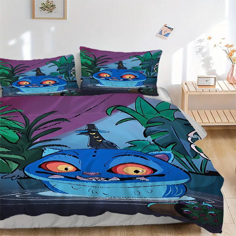 Set Biancheria da Letto 3 Pezzi Cacciatori di Demoni K-Pop Include 1 Piumone + 2 Federe, Senza Imbottiture per Cuscini, Morbido Confortevole, Leggero Traspirante,
