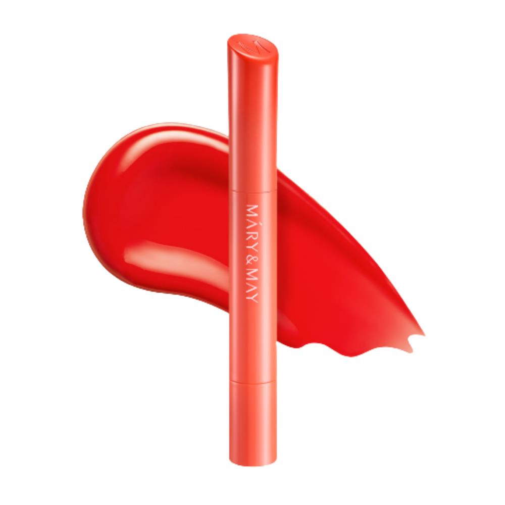 Mary&May Blooming Glow Lip 09 Sunset Tangerine 1.7g - Warmer Korallen-Orange Feuchtigkeitsspendender Glänzender Lippenstift