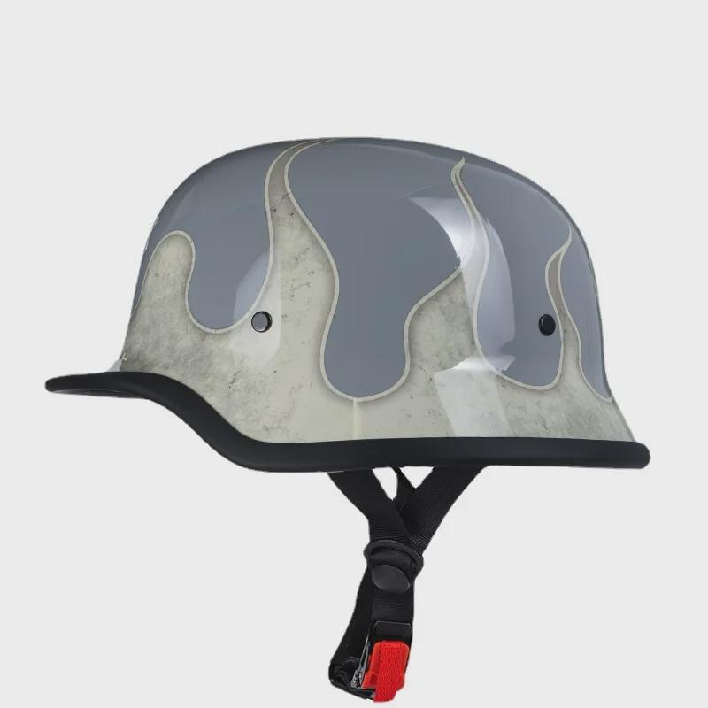 Retro Cross-Border Motorcycle Helmet: Lightweight, Summer Half-Helmet for Men & Women.