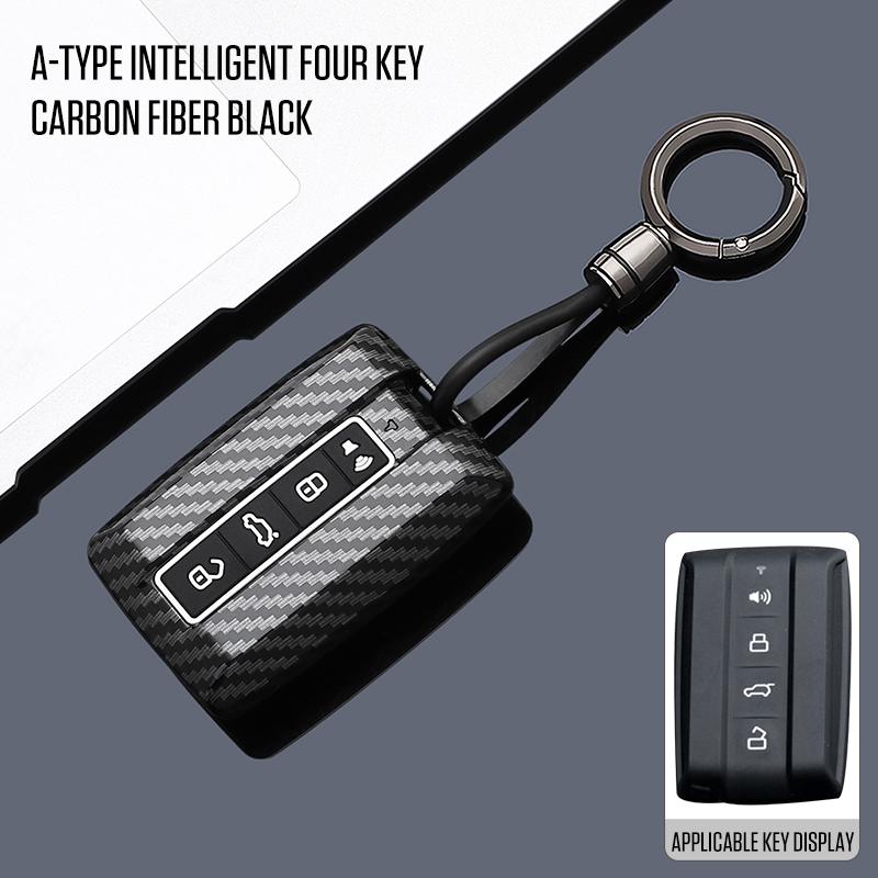 

Carbon Fiber Style ABS for Great Wall GWM WEY TANK 300 500 Tank300 Tank500 Smart Remote Car Key Case Cover Fob Keychain Holder