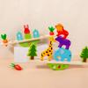 Montessori Sensory Toys Stacking Toys for Baby Rabbit Animal Balance Wooden Building Blocks Early Childhood Education Game Gift