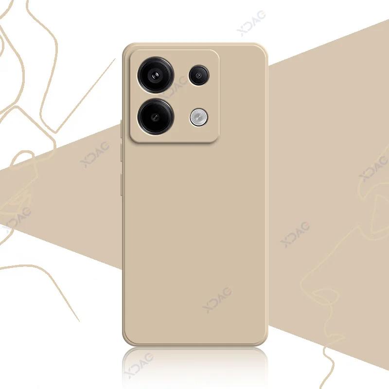 Śliczne kwadratowe silikonowe etui z płynnym silikonem do Xiaomi POCO X6 Pro Neo 5G Luksusowe miękkie etui na telefon POCOX6 X6Pro X6Neo Coque