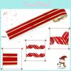 Vibrant 2 Meter Rich Red Christmas Decoration Ribbon With Beautiful Silver Detailing