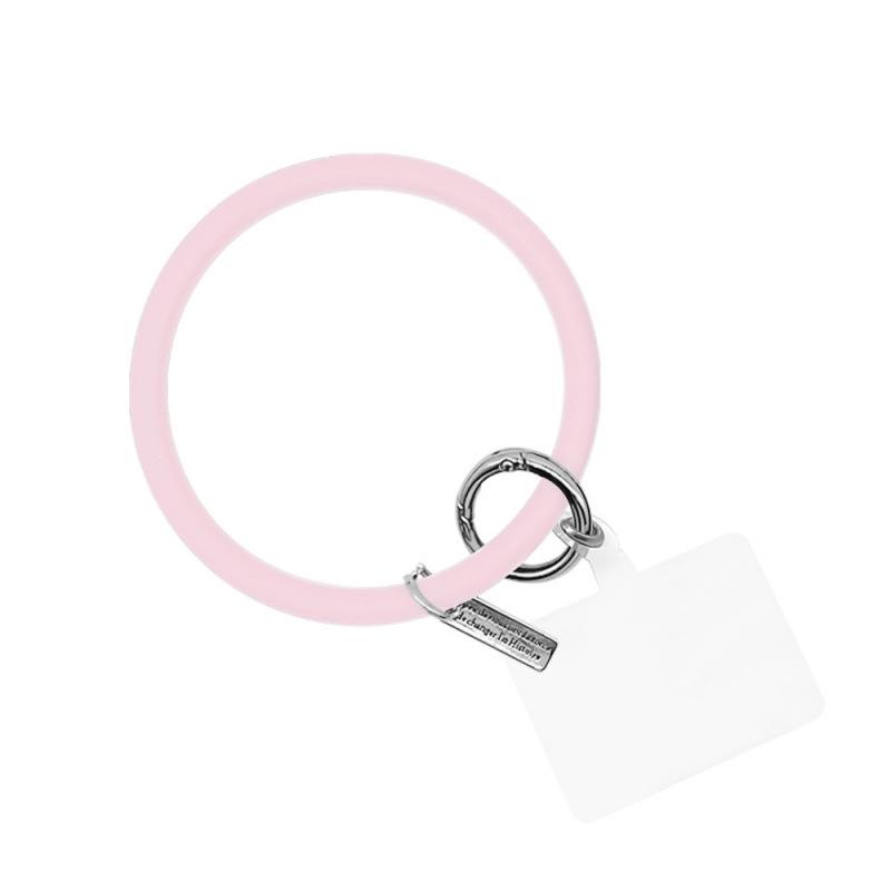 Heart-Shaped Silicone Bracelet Keychain Phone Strap