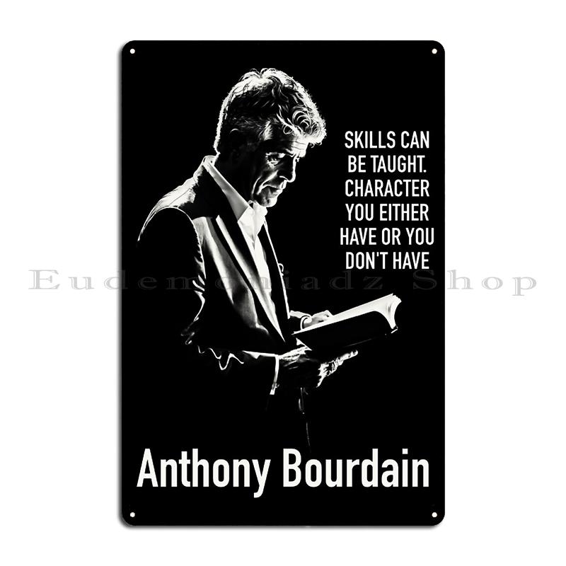 

Retro Vintage Saint Anthony Bourdain World Travel Remembered Quotes Metal Mural Design Wall Cave Retro Tin Sign Poster 20x30cm