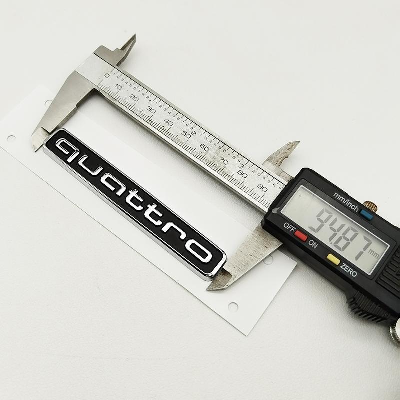 3D ABS Černé Logo Quattro Znak Nálepka Odznak na Auto Pro Audi A3 A5 A4 A6 A7 A8 A1 A2 S3 S4 TT Q3 Q7 Q5 Quattro Nálepka Příslušenství