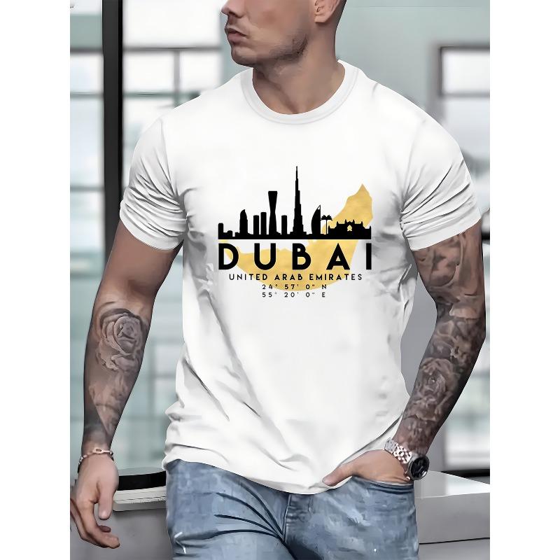 

Men s Versatile T-Shirt, High-End Fashion Casual Printed Short Sleeve Trendy Top 4XL білий