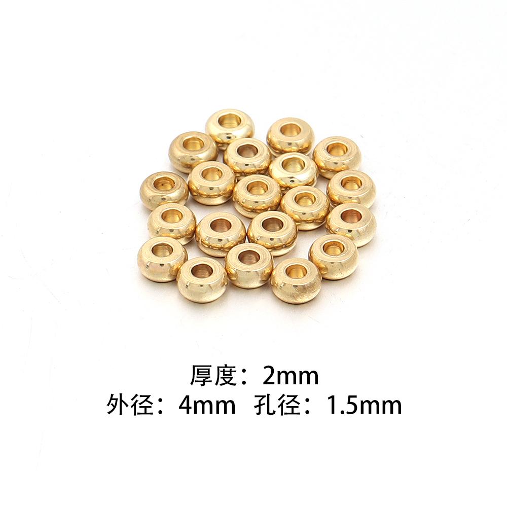 20/50pcs Stainless Steel Spacer Beads Flat Round Loose Wheel Beads For Jewelry Making DIY Charms Bracelet Necklace Accessories