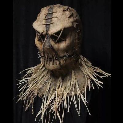 Halloween Latex Mask Horror Scary Scarecrow Cosplay Costume Props Adults Holiday C Style