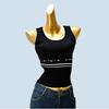 European Goods Alphabet Knitting Camisole Women's Inner Wear Base Summer Outwear Silm Short Sleeveless Beauty Back Casual Tops