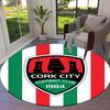 Cork City F.C Round Area Rug,Carpet Rug for Living Room Bedroom Sofa Playroom Decor,Non-slip Floor Mat