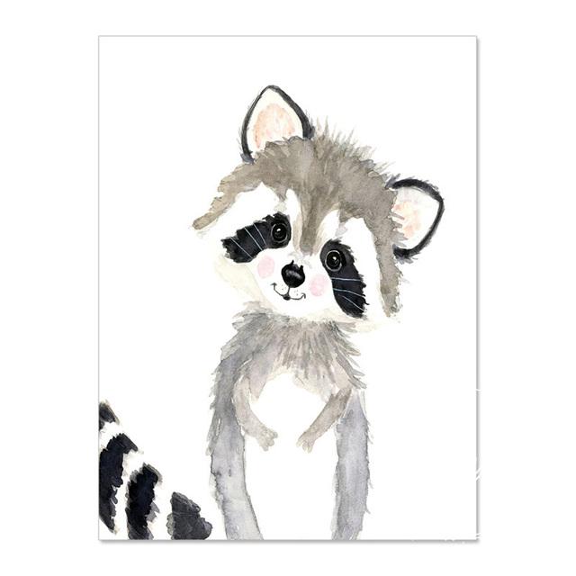 Zwierząt arkusze dekoracyjne obraz ścienny plakat artystyczny płótna dziecięce obrazy pokojowe do przedszkola dekoracyjne wydruki plakaty ścienne bez ramki